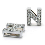 Initial Alphabet All Small Letter Cubic Zirconia Silver Necklace Birthday Gifts For Women Girls