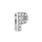 Personalised Name Alphabet Initial Letter Stainless Steel Rhinestone Bracelet