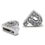 Initial Alphabet All Small Letter Cubic Zirconia Silver Necklace Birthday Gifts For Women Girls