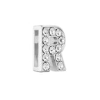 Personalised Name Alphabet Initial Letter Stainless Steel Rhinestone Bracelet