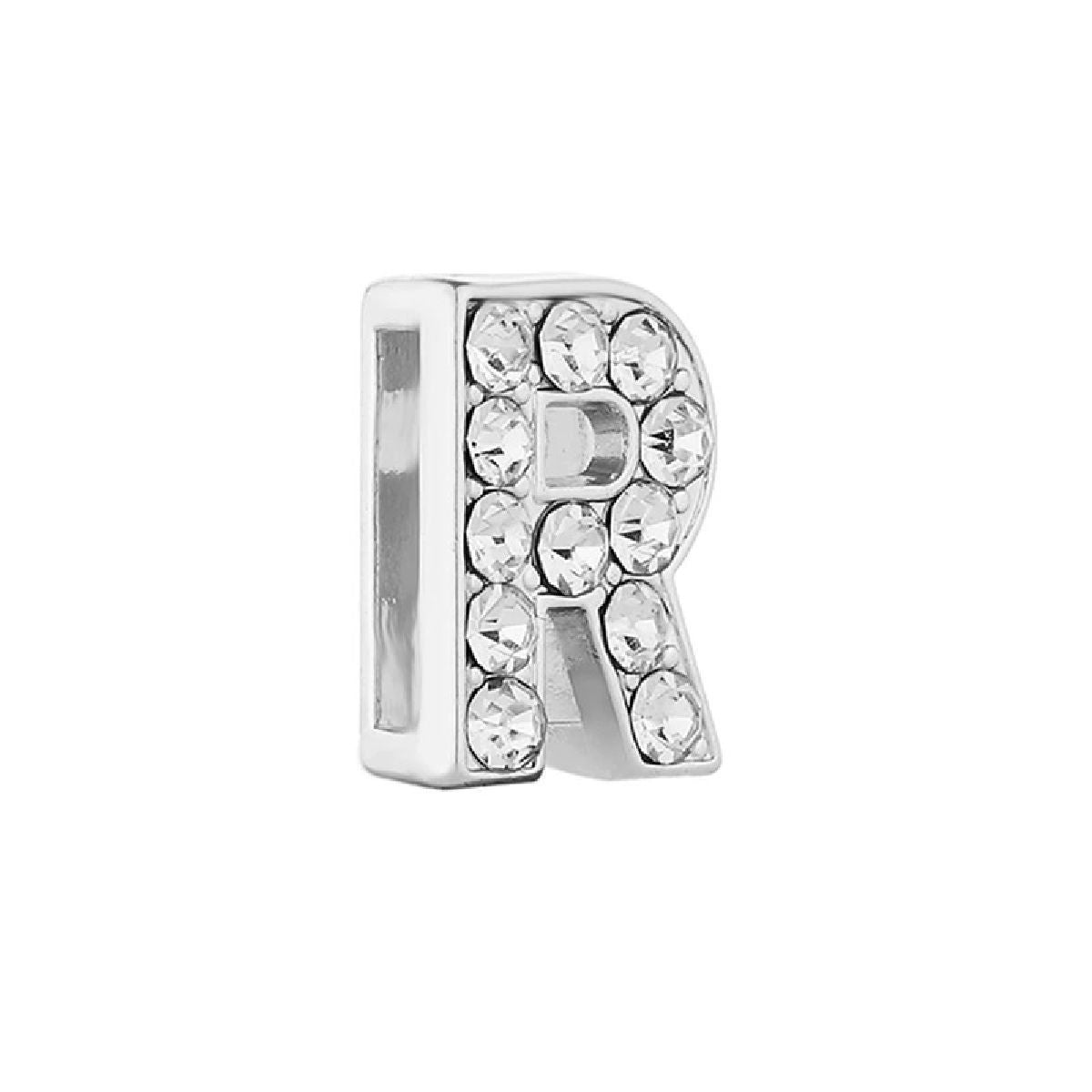 Personalised Name Alphabet Initial Letter Stainless Steel Rhinestone Bracelet