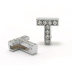 Initial Alphabet All Small Letter Cubic Zirconia Silver Necklace Birthday Gifts For Women Girls