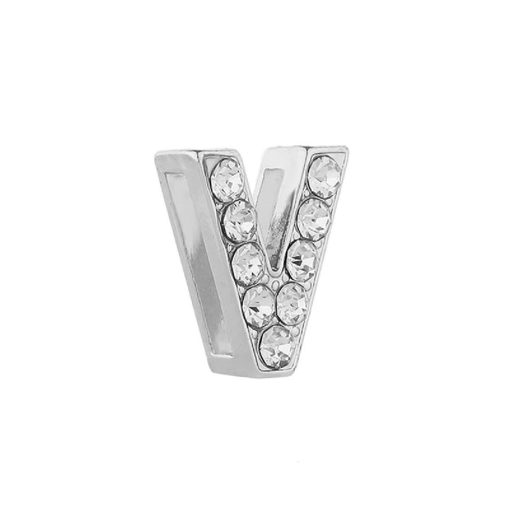 Personalised Name Alphabet Initial Letter Stainless Steel Rhinestone Bracelet