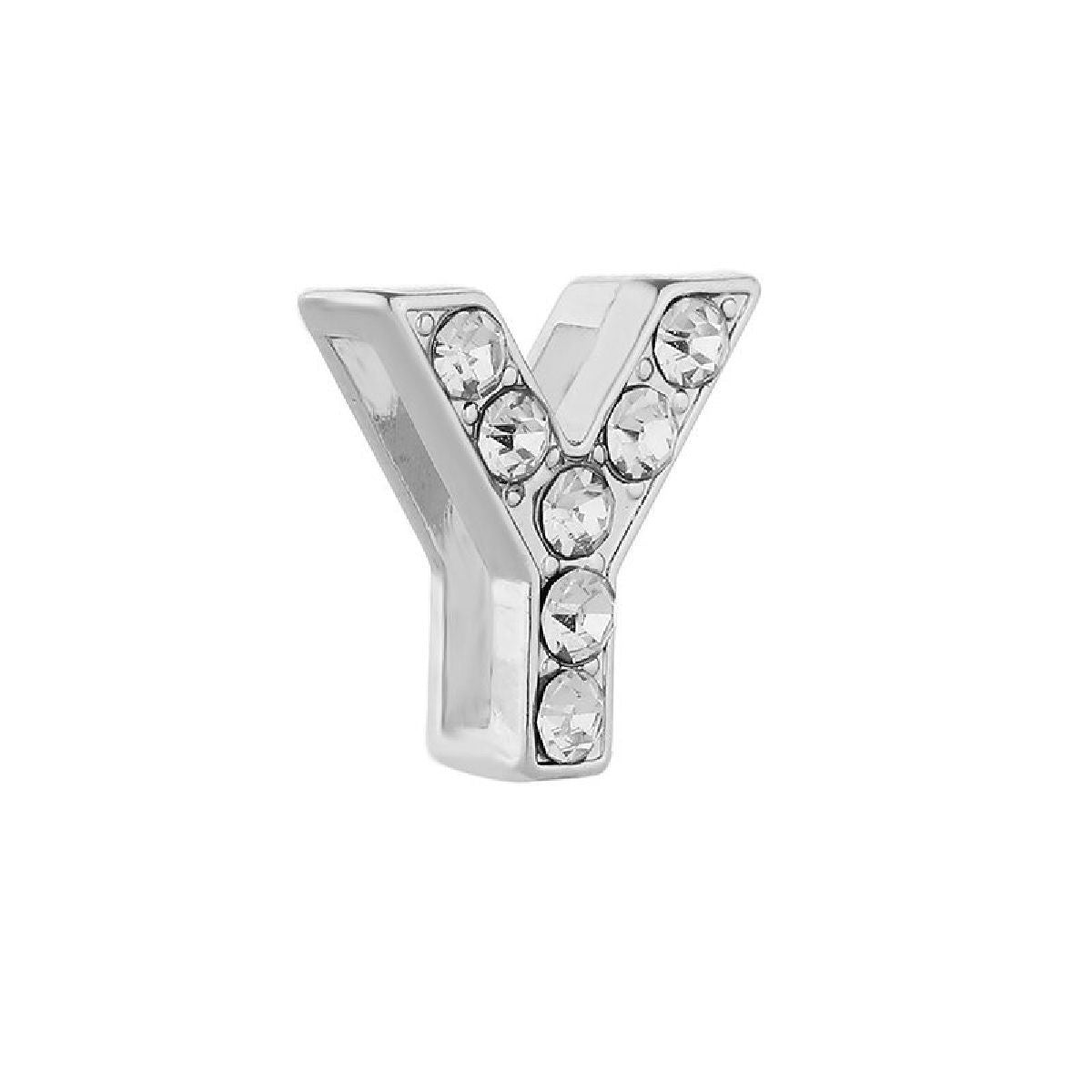 Personalised Name Alphabet Initial Letter Stainless Steel Rhinestone Bracelet