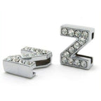 Initial Alphabet All Small Letter Cubic Zirconia Silver Necklace Birthday Gifts For Women Girls