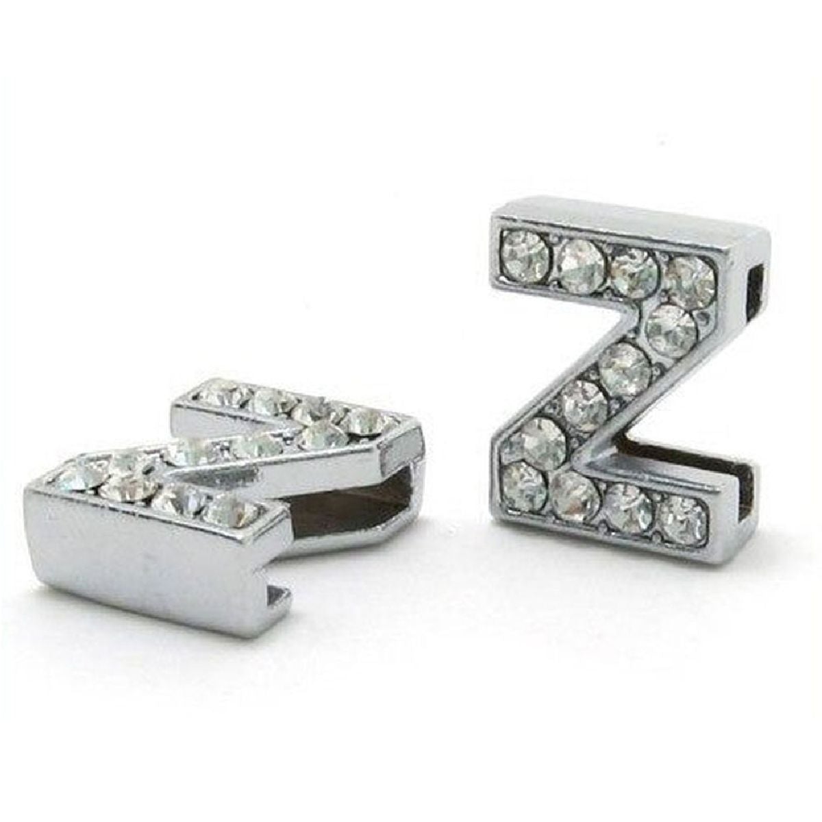 Initial Alphabet All Small Letter Cubic Zirconia Silver Necklace Birthday Gifts For Women Girls