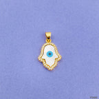 Copper Gold Hamsa Evil Eye CZ Pendant Charm Accessories Bulk
