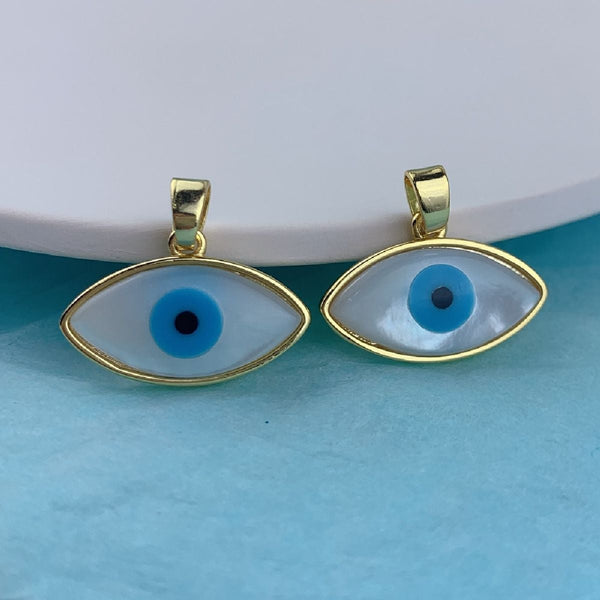 Mother Of Pearl Evil Eye Pendant With Chain Bulk Main image