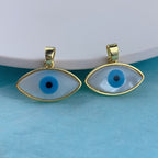 Mother Of Pearl Evil Eye Pendant With Chain Bulk