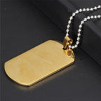 Dogtag Stainless Steel Personalized Engraved Letter Necklace Pendant Chain Women