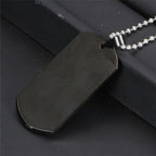 Dogtag Stainless Steel Personalized Engraved Letter Necklace Pendant Chain Women