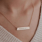 Rectangular Stainless Steel Personalized Engraved Letter Necklace Pendant Chain Women