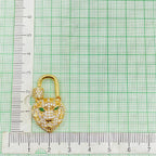 Panther Lock Copper Cubic Zirconia Gold Charm For Women Bulk