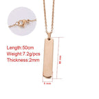 Gold Customized Personalised Laser Engraved Letter Pendant Chain Bulk