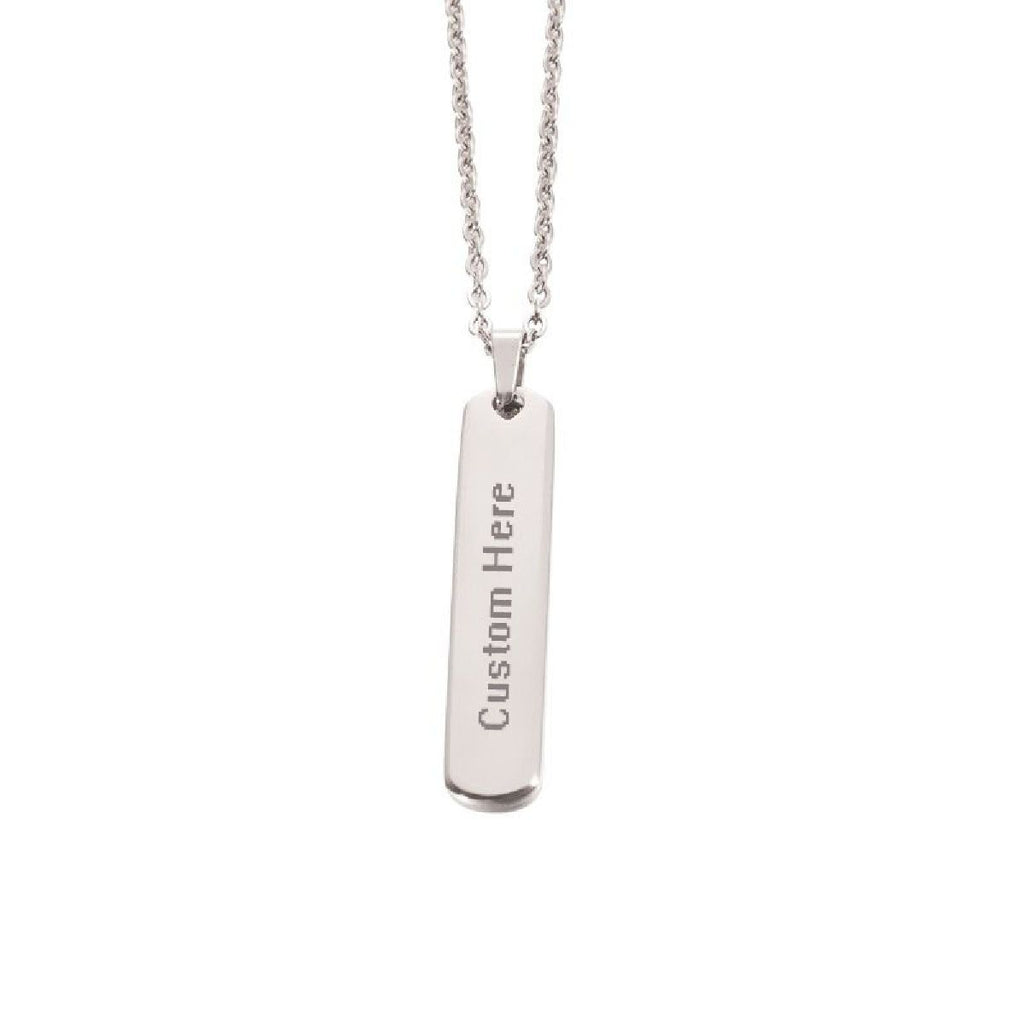Gold Customized Personalised Laser Engraved Letter Pendant Chain Bulk
