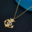 Snake Anchor Cubic Zirconia Copper Gold Necklace Pendant Chain Bulk