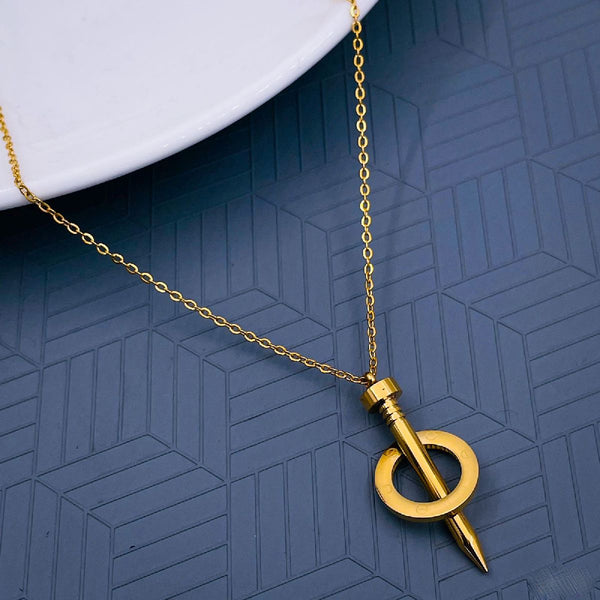 Classic Nail Screw 18K Gold Stainless Steel Pendant Chain Women Bulk Main image