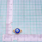 Alloy Enamel Evil Eye Blue Gold Charm For Women_Pk_Of_10 Bulk
