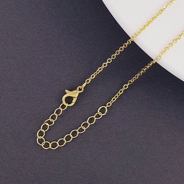 Purple Abalone Shell Mother Of Pearl Oval Evil Eye Pendant Chain Bulk Secondary image