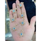 Evil Eye Butterfly 18K Gold Pendant Chain For Women Bulk