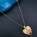 Angle Wings Heart Love Pink Pendant Chain Women Bulk