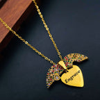 Angle Wings Heart Love Multi Color Pendant Chain For Women Bulk