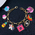 Copper Enamel Evil Eye Multicolor Bracelet For Women Bulk