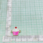 Copper Enamel Pink White Gold Ice Cream Charm For Women Pack Of_6
