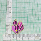 Copper Enamel Pink Purple Gold Cluster Charm For Women Pack Of_6