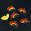 Copper Enamel Multicolor Gold Rainbow Heart Charm For Women Pack Of_6