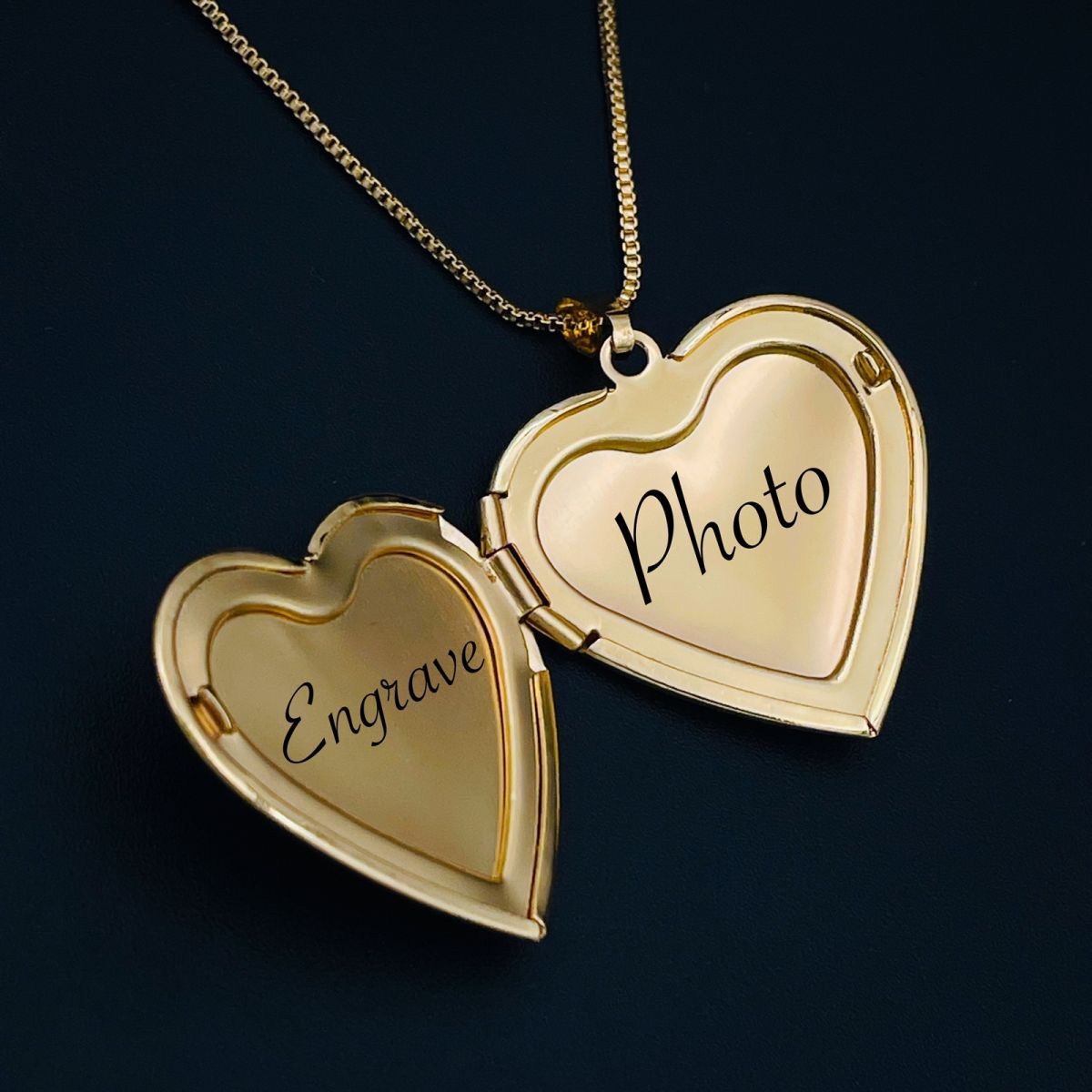 Large White Heart Love Mother of Pearl Openable Photo Frame Pendant Chain for Women