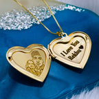 Large White Heart Love Mother of Pearl Openable Photo Frame Pendant Chain for Women