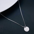 Copper Silver Medallion Charm Necklace Pendant Chain For Women Bulk