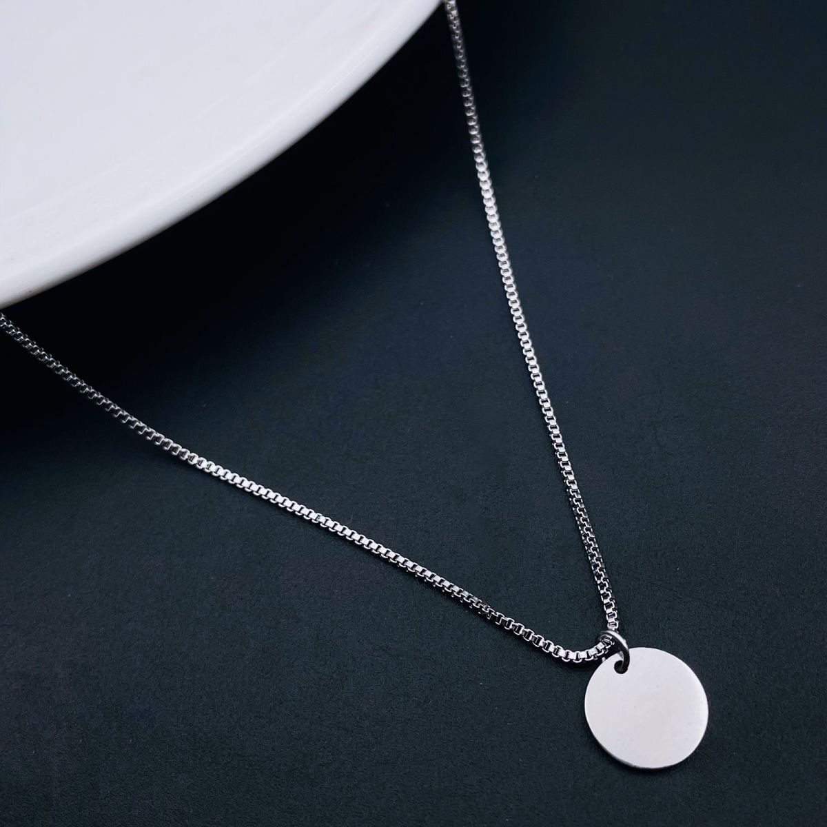 Copper Silver Medallion Charm Necklace Pendant Chain For Women Bulk