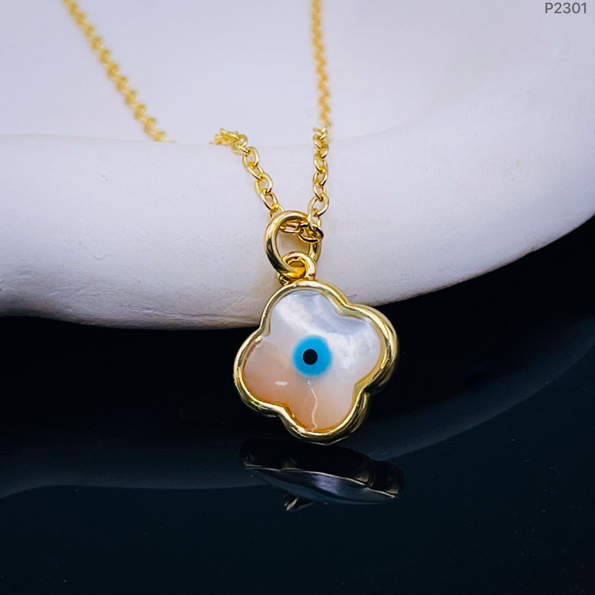 Clover Mother Of Pearl Evil 18K Gold Pendant Chain For Women Bulk Main image