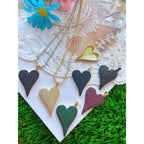 Heart Pink Cubic Zirconia 18K Gold Copper Pendant Chain Women Bulk