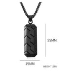 Zig Zag 18K Matte Gold 316L Stainless Steel Dog Tag Customized Personalised Laser Engraved Pendant Chain for Men