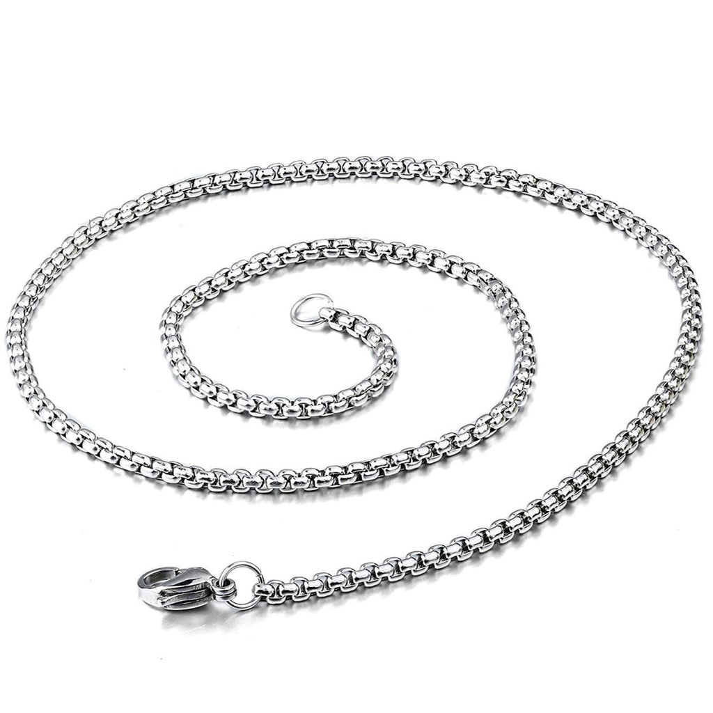 Dual Black Moving Wheel 316L Stainless Steel Customized Personalised Laser Engraved Pendant Chain for Men