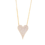 Pointy Heart Love CZ 18K Gold Anti Tarnish Pendant Chain Bulk