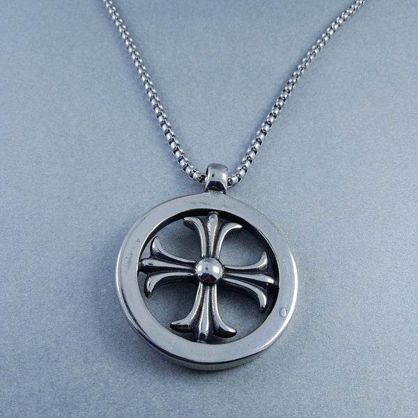 Antique Silver Design Stainless Steel Necklace Pendant Chain Bulk Main image