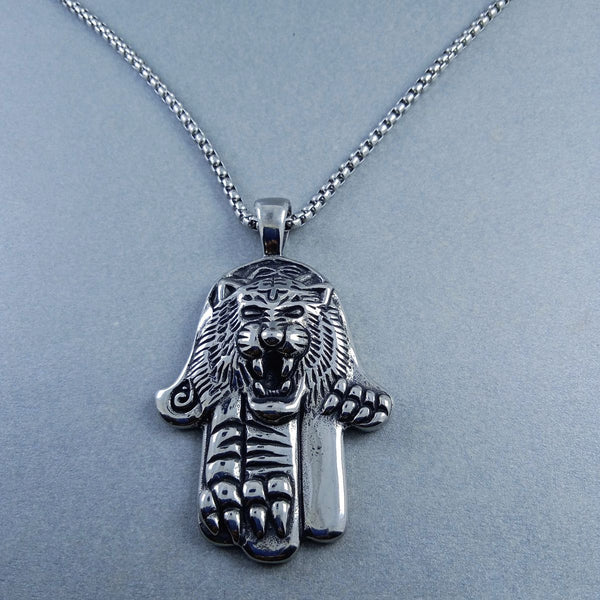 Antique Silver Design Stainless Steel Necklace Pendant Chain Bulk Main image