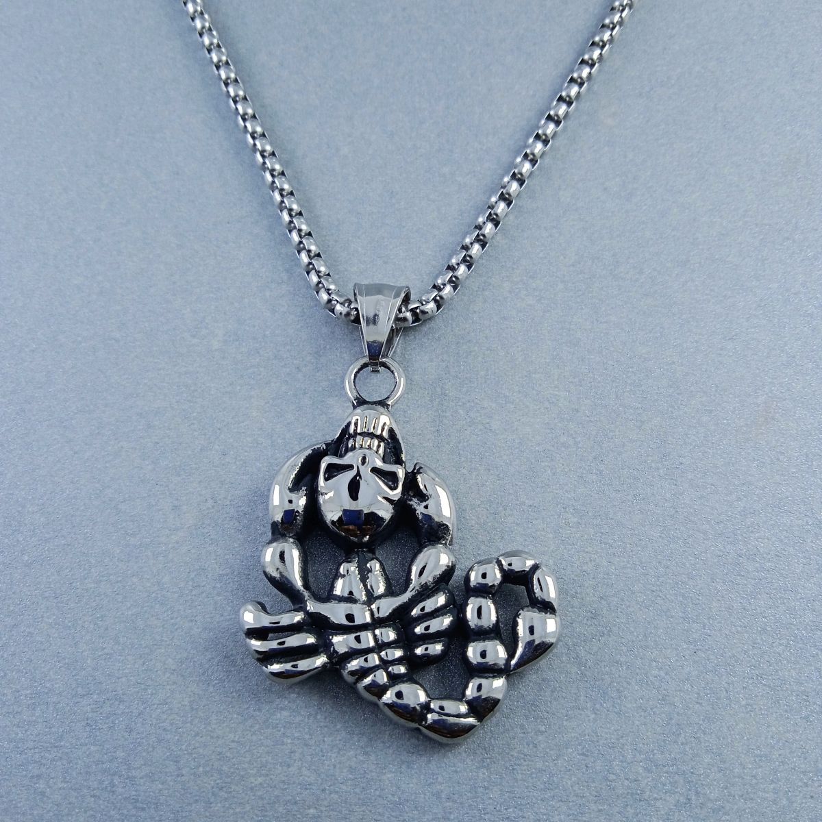 Antique Silver Design Stainless Steel Necklace Pendant Chain Bulk