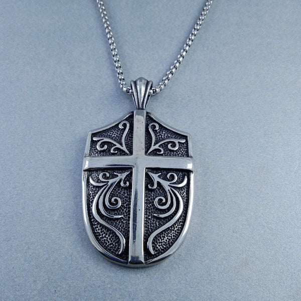 Antique Silver Design Stainless Steel Necklace Pendant Chain Bulk Main image