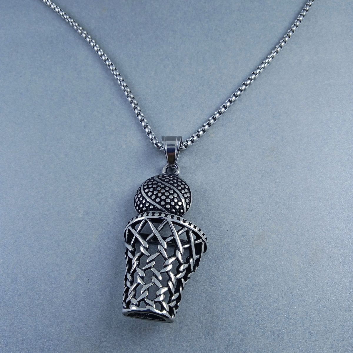 Antique Silver Design Stainless Steel Necklace Pendant Chain Bulk