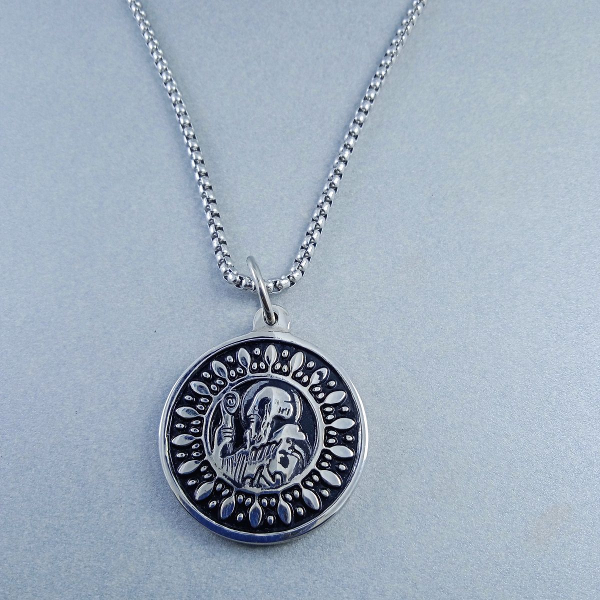 Antique Silver Design Stainless Steel Necklace Pendant Chain Bulk