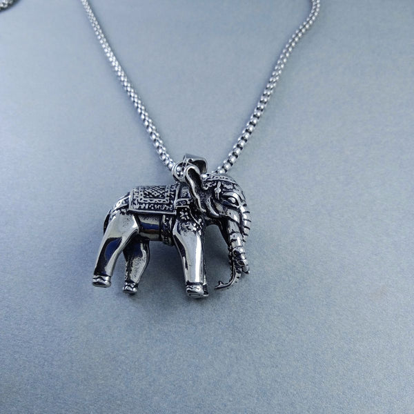 Antique Silver Design Stainless Steel Necklace Pendant Chain Bulk Secondary image