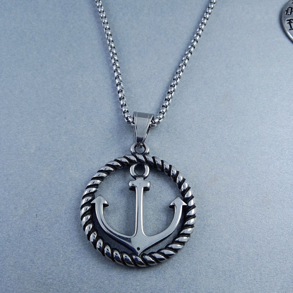 Antique Silver Design Stainless Steel Necklace Pendant Chain Bulk