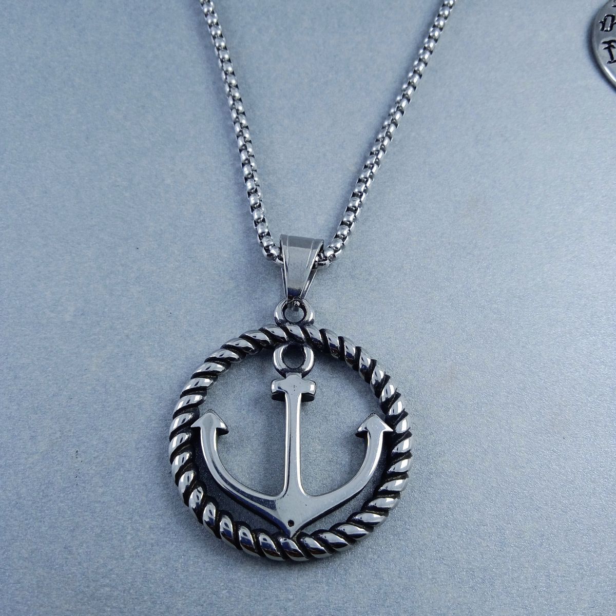 Antique Silver Design Stainless Steel Necklace Pendant Chain Bulk