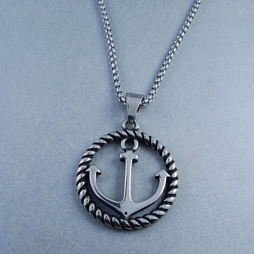 Antique Silver Design Stainless Steel Necklace Pendant Chain Bulk