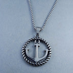 Antique Silver Design Stainless Steel Necklace Pendant Chain Bulk